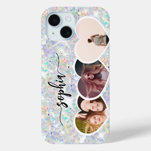 Coques Case-Mate iPhone Parties scintillant Holographique Girly Collage ph (Verso)