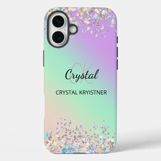 Coques Case-Mate iPhone Parties scintillant Holographique Pastel moderne (Verso)