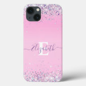 Coques Case-Mate iPhone Parties scintillant Holographique rose Chic (Verso)