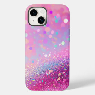 Coque Pour iPhone 14 Parties scintillant holographique rose iPhone Mate
