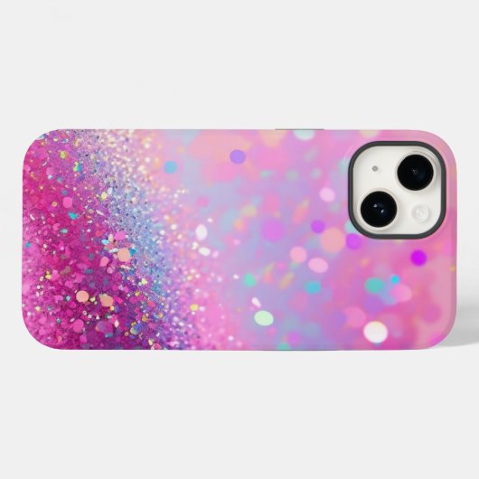 Coques Case-Mate iPhone Parties scintillant holographique rose iPhone Mate (Verso (horizontal))