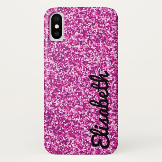 Coques Case-Mate iPhone Parties scintillant imprimé rose chaud tendance pe (Dos)