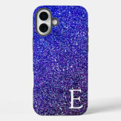 Coques Case-Mate iPhone Parties scintillant imprimée en bleu profond, élég (Verso)