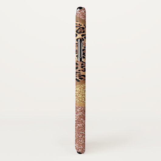 Coques Case-Mate iPhone Parties scintillant Leopard de  rouge Rose géométr (Dos/Droite)