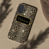 Coques Case-Mate iPhone Parties scintillant lepard glamour noir et or
