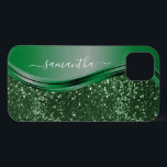 Case-Mate iPhone Case Parties scintillant look Emerald Green Nom personn<br><div class="desc">Le design est une photo et les coques ne sont pas faits avec de la parties scintillant, des paillettes, des métaux ou des bois. Cette conception est également disponible sur d'autres modèles de téléphone. Choisissez Type de périphérique pour voir d'autres iPhone, Samsung Galaxy ou coques Google. Certains styles peuvent être...</div>