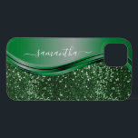 Case-Mate iPhone Case Parties scintillant look Emerald Green Nom personn<br><div class="desc">Le design est une photo et les coques ne sont pas faits avec de la parties scintillant, des paillettes, des métaux ou des bois. Cette conception est également disponible sur d'autres modèles de téléphone. Choisissez Type de périphérique pour voir d'autres iPhone, Samsung Galaxy ou coques Google. Certains styles peuvent être...</div>
