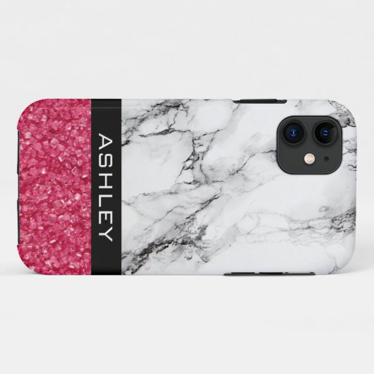 Coques Case-Mate iPhone Parties scintillant Marbrée Et Rouge Coque-coque i (Dos (Horizontal))