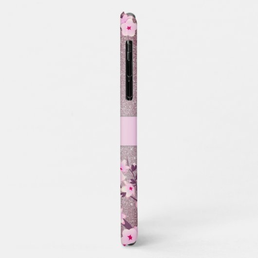 Coques Case-Mate iPhone Parties scintillant Mauve Floral Cerisier Fleurs M (Dos/Gauche)