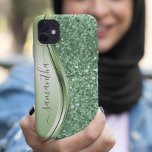 Coque Pour iPhone 14 Parties scintillant métallique verte à la menthe B<br><div class="desc">Le design est une photo et les coques ne sont pas faits avec de la parties scintillant, des paillettes, des métaux ou des bois. Cette conception est également disponible sur d'autres modèles de téléphone. Choisissez Type de périphérique pour voir d'autres iPhone, Samsung Galaxy ou coques Google. Certains styles peuvent être...</div>
