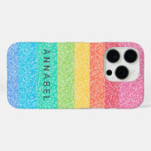 Coques Case-Mate iPhone Parties scintillant mignonne Arc-en-ciel rayures c (Verso (horizontal))