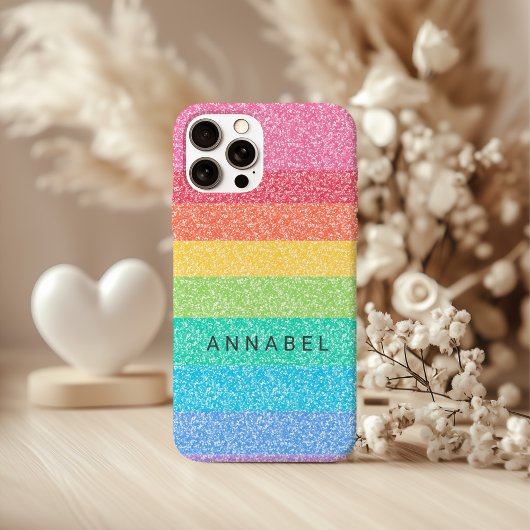 Coques Case-Mate iPhone Parties scintillant mignonne Arc-en-ciel rayures c