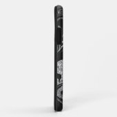 Coques Case-Mate iPhone Parties scintillant moderne en gris noir (Dos/Droite)