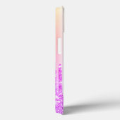 Coques Case-Mate iPhone Parties scintillant moderne, Ombre, Monogramme, Fl (Verso / Droite)