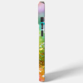 Coques Case-Mate iPhone Parties scintillant moderne Rainbow Monogram (Verso / Gauche)