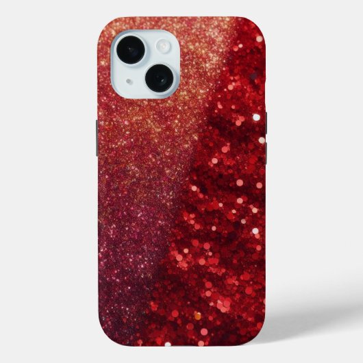 Coques Case-Mate iPhone Parties scintillant moderne Red Sparkle Téléphone  (Verso)