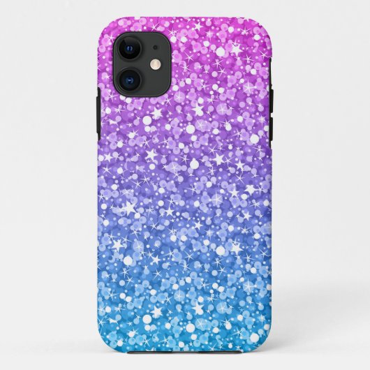 Coques Case-Mate iPhone Parties scintillant Moderne Rose Et Bleu (Dos)
