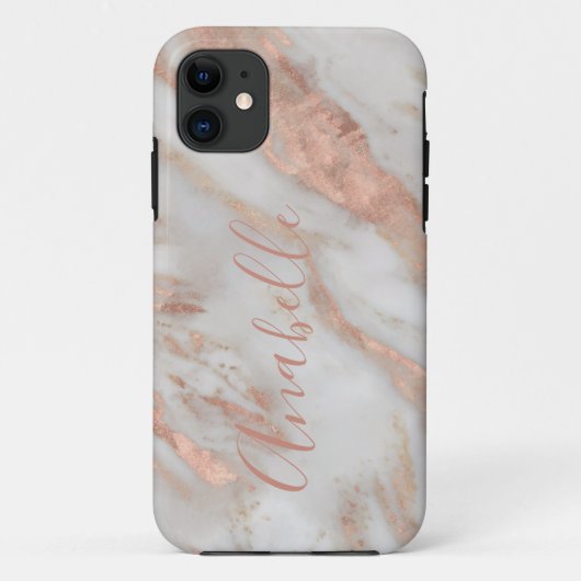 Coques Case-Mate iPhone Parties scintillant moderne rose or élégant nom s (Dos)