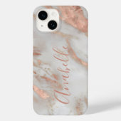 Coques Case-Mate iPhone Parties scintillant moderne rose or élégant nom s (Verso)