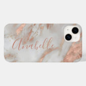 Coques Case-Mate iPhone Parties scintillant moderne rose or élégant nom s (Verso (horizontal))