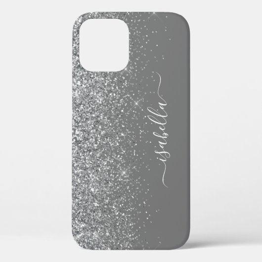 Coques Case-Mate iPhone Parties scintillant moderne Sliver Nom élégant de (Verso)