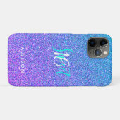 Coques Case-Mate iPhone Parties scintillant moderne violet bleu Ombre Swee (Dos (Horizontal))