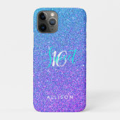 Coques Case-Mate iPhone Parties scintillant moderne violet bleu Ombre Swee (Dos)