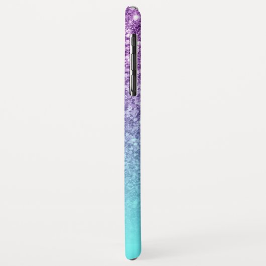 Coques Case-Mate iPhone Parties scintillant moderne violet Faux Turquoise (Dos/Gauche)