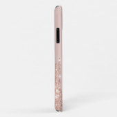 Coques Case-Mate iPhone Parties scintillant modernes Rose Gold, Monogramme (Dos/Droite)