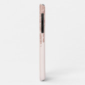Coques Case-Mate iPhone Parties scintillant modernes Rose Gold, Monogramme (Dos/Gauche)