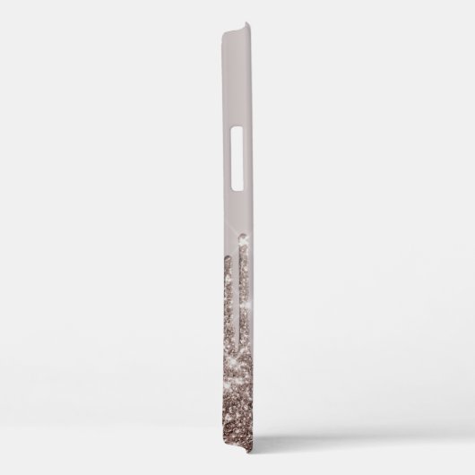 Coques Case-Mate iPhone Parties scintillant modernes Rose Gold, Monogramme (Verso / Droite)