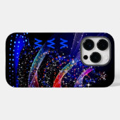 Coques Case-Mate iPhone Parties scintillant Monogram branchée Arbre de Noë (Verso (horizontal))