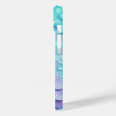 Coques Case-Mate iPhone Parties scintillant Monogramme Blue Lavender Mint (Verso / Gauche)