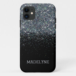 Case-Mate iPhone Case Parties scintillant noire Fille étincelante Nom pe