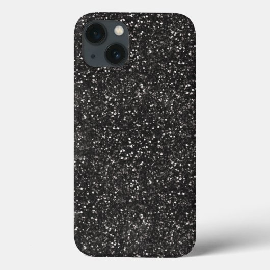 Coques Case-Mate iPhone Parties scintillant noire gris argent foncé (Verso)