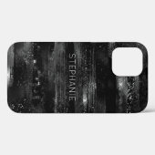 Coques Case-Mate iPhone Parties scintillant noire Shimmer Moderne Nom pers (Verso (horizontal))
