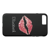 Coques Case-Mate iPhone Parties scintillant noire simple et personnalisée  (Dos (Horizontal))