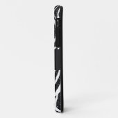 Coques Case-Mate iPhone Parties scintillant noire Zebra Monogram iPhone (Dos/Gauche)