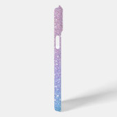 Coques Case-Mate iPhone Parties scintillant Ombre bleu violet personnalisé (Verso / Droite)