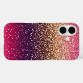 Coques Case-Mate iPhone Parties scintillant Ombre or rose (Verso (horizontal))
