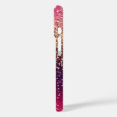 Coques Case-Mate iPhone Parties scintillant Ombre or rose (Verso / Gauche)