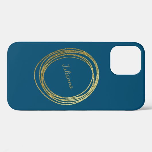 Coques Case-Mate iPhone Parties scintillant or Abstraite mignonne Personna (Verso (horizontal))