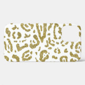 Coques Case-Mate iPhone Parties scintillant or blanc Cheetah Leopard Poste (Verso (horizontal))
