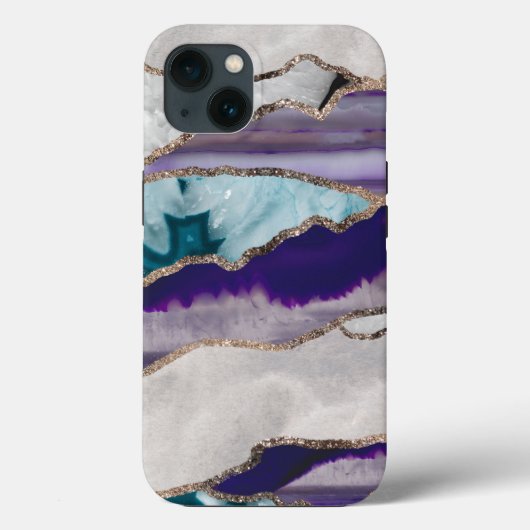 Coques Case-Mate iPhone Parties scintillant or de l'agate d'encre Glam #2  (Verso)