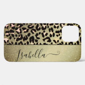 Coques Case-Mate iPhone Parties scintillant or élégant Poster de animal or (Verso (horizontal))