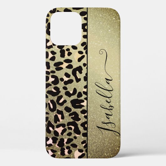 Coques Case-Mate iPhone Parties scintillant or élégant Poster de animal or (Verso)