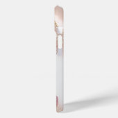 Coques Case-Mate iPhone Parties scintillant or en marbre rose (Verso / Gauche)