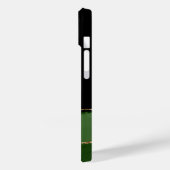 Coques Case-Mate iPhone Parties scintillant or et Agate vert Nom du monogr (Verso / Gauche)