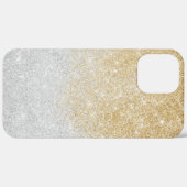Coques Case-Mate iPhone Parties scintillant or et argent Ombre design de l (Retour (horizontal))