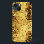 Etui iPhone 13 Parties scintillant Or Et Motif Étincelle<br><div class="desc">Elégant tons or rétro boule disco miroirs parties scintillant et scintillants.</div>